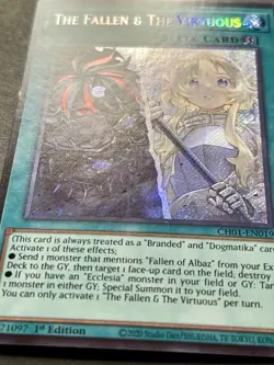 The Fallen & The Virtuous | CH01-EN019 | Secret Rare | LP | 1st Ed | YuGiOh! - Image 2