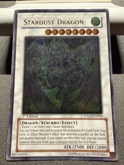 Yugioh Stardust Dragon 1st Edition Ultimate Rare TDGS-EN040 MP - Image 2