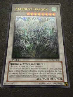 Yugioh Stardust Dragon 1st Edition Ultimate Rare TDGS-EN040 MP - Image 3