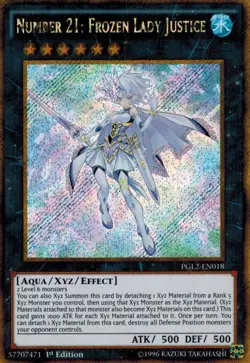 Number 21: Frozen Lady Justice PGL2-EN018 Gold Secret - X 3 N/Mint YUGIOH - Image 1
