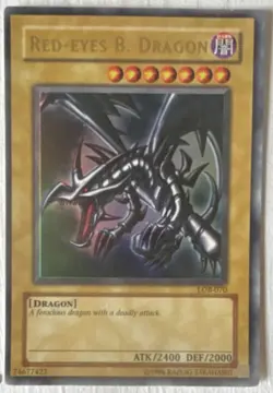 Konami Yu-Gi-Oh! Red-Eyes B. Dragon LOB-070 Ultra Rare Holo ENG 2400/2000 - Image 1