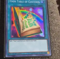 Konami Yu-Gi-Oh! Toon Table of Contents DASA-EN043 Dark Saviors 1st Ed Holo - Image 1