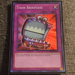 Yu-Gi-Oh! TCG Toon Briefcase DRL2-EN029 Super Rare Foil EN 1st Ed Trap - Image 1