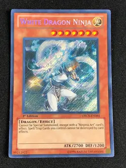 YUGIOH WHITE DRAGON NINJA ORCS-EN084 1ST SECRET NM - Image 1