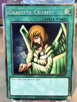Graceful Charity (Platinum Secret Rare) RA03-EN116 1st Edition YUGIOH NM - Image 1