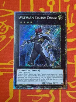 YUGIOH EVILSWARM EXCITON KNIGHT PLATINUM SECRET RARE NM RA04-EN212 - Image 1