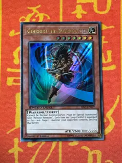 YUGIOH GEARFRIED THE SWORDMASTER ULTRA RARE NEAR MINT SBSC-EN009 - Image 1