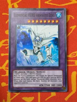 YUGIOH ELEMENTAL HERO ABSOLUTE ZERO SUPER RARE EXCELLENT GENF-ENSE1 - Image 1