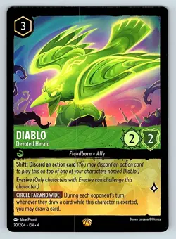 Disney Lorcana Diablo Devoted Herald 70/204 Ursula's Return Emerald Legendary - Image 1