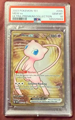 Pokemon 151 English Mew Ex Ultra-Premium Collection Metal 205/165 PSA 10 SV - Image 1