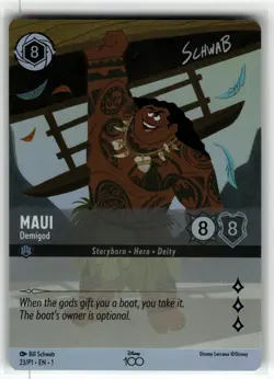 Maui - Demigod (Alternate Art) 23 Promo Disney100 Promos Lorcana Near Mint - Image 1
