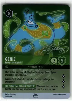 Genie - Powers Unleashed (Alternate Art) 20 Promo Disney100 Promos Lorcana NM - Image 1