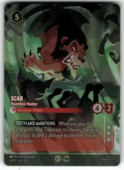 Scar - Heartless Hunter (Store Championship) 14 Disney Lorcana Promo NM- - Image 1