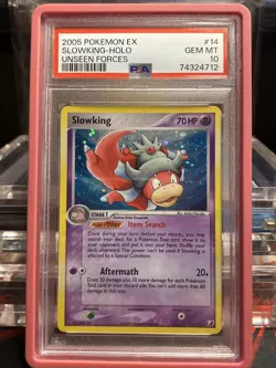 2005 Pokemon EX Unseen Forces Slowking 14/115 Holo PSA 10 Gem Mint - Image 1