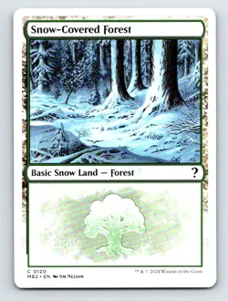 Snow-Covered Forest (White Border) C Mystery Booster 2 120 NM - Image 1