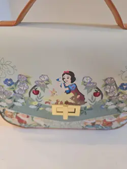 Disney Snow White 7 Dwarfs Loungefly Floral Crossbody Bag No Strap - Image 3