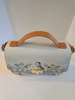 Disney Snow White 7 Dwarfs Loungefly Floral Crossbody Bag No Strap - Image 4