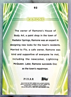 Ramone 2026 Topps Disney Neon Snow Caps Parallel Card- #92 Ramone Cars - Image 2