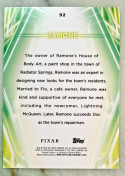 Ramone 2026 Topps Disney Neon Snow Caps Parallel Card- #92 Ramone Cars - Image 4