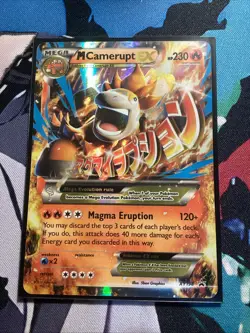 Pokemon MCamberupt EX Mega Holo XY198 Promo 2017 Light Play Condition - Image 1