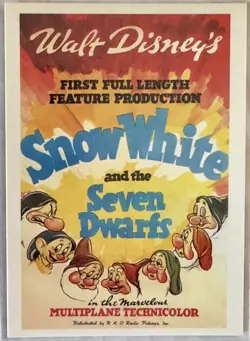 1993 Snow White & the Seven Dwarfs 90 CARD BASE SET SKYBOX DISNEY in Sleeves - Image 2