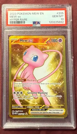 Pokemon 151 English Mew Ex Hyper Rare 205/165 Gem PSA 10 Scarlet & Violet - Image 1
