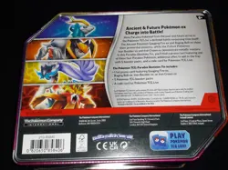 Pokemon tins as art. Mixed lot with a few cards and coins. FREE comic book. - Image 2