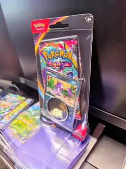 Pokemon TCG Mega Evolution Chaos Rising Toxel Promo Coin Booster Pack Sealed - Image 2
