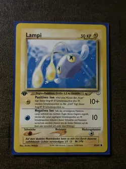 Pokemon Chinchou Lampi #42/64 1st Edition German Neo Revelation 2000 NM - Image 1