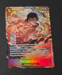 One Piece PORTGAS.D.ACE ALTERNATE ART OP16-118 THE TIME OF THE BATTLE FOIL SEC - Image 1
