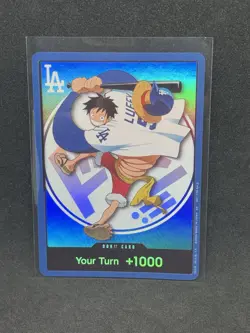 2026 ONE PIECE LOS ANGELES DODGERS MONKEY D LUFFY DON CARD PROMO 7/2/26 - Image 1