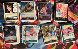 One Piece tcg Card Game 200+ Cards Bulk Mixed Lot FOILS, Commons Uncommon - Image 1