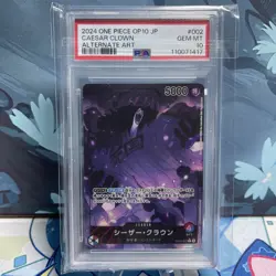 One Piece Caesar Clown OP10-002 Japanese Leader Alt Art Holo PSA 10 - Image 1