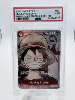 One Piece Card Game Monkey D. Luffy P-001 Promo Foil Eng PSA 9 - Image 1