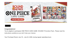 One Piece Round 1 Promo Pack Pre Sale SHIPS JULY 20 - Image 1