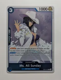 Ms. All Sunday OP01-079 Holo Rare One Piece TCG Game Card NM/M - Image 1