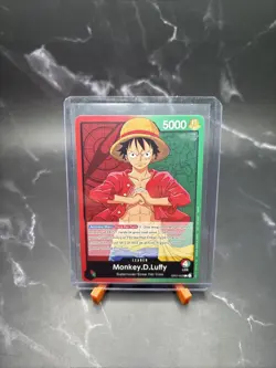 • Monkey.D.Luffy • OP01-003 Leader Romance Dawn One Piece TCG LP - Image 1