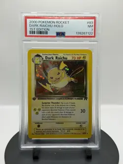 Dark Raichu Holo 83 **1st Edition** Rocket 2000 Pokemon PSA 7- RARE VINTAGE - Image 1