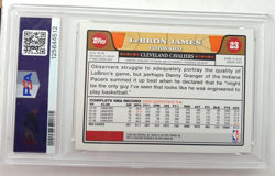 2008-09 Topps Gold Foil LeBron James Chalk Toss #23 Cavaliers PSA 9 - Image 2