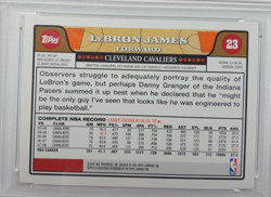 2008-09 Topps Gold Foil LeBron James Chalk Toss #23 Cavaliers PSA 9 - Image 3