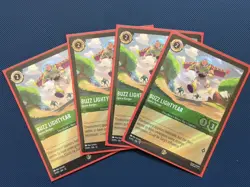 AMC Buzz Lightyear Space Ranger 57/P3 Lorcana Card Toy Story 5 Promo Foil (x4) - Image 1