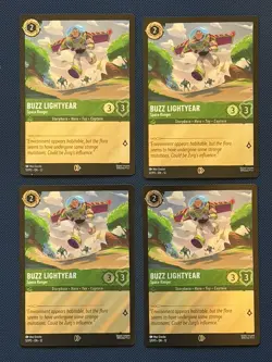 AMC Buzz Lightyear Space Ranger 57/P3 Lorcana Card Toy Story 5 Promo Foil (x4) - Image 3