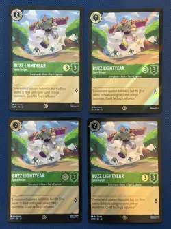 AMC Buzz Lightyear Space Ranger 57/P3 Lorcana Card Toy Story 5 Promo Foil (x4) - Image 4