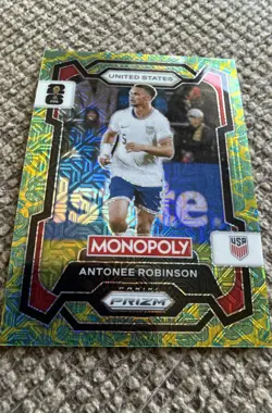 2026 Panini Priz Monop Fifa World Cup-Antonee Robinson #52 Four Corners Grn Wave - Image 1