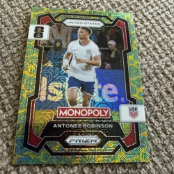 2026 Panini Priz Monop Fifa World Cup-Antonee Robinson #52 Four Corners Grn Wave - Image 3