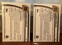Bowman Chrome U Hannah Hidalgo Notre Dame 2024 2-Card Lot Black Wave Refractor - Image 2