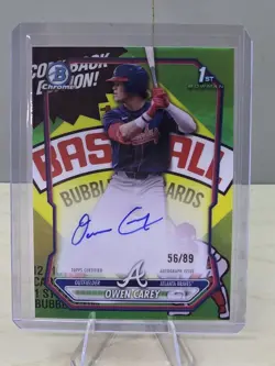 Owen Carey Packfractor Autograph /89 2026 Bowman Chrome 1st #CPA-OC Atl Braves - Image 1