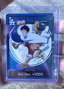 Dodgers X One Piece Luffy Don 2026 Promo Card Limited Rare New 🔥 In Hand - Image 1
