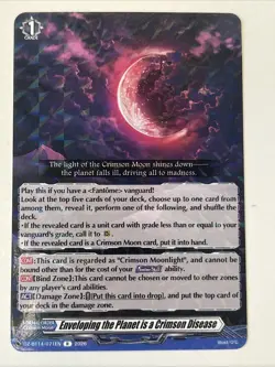 CARDFIGHT Vanguard Enveloping The Planet Is A Crimson Disease Rare Crimson Moon - Image 1