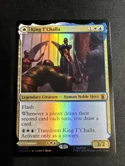 MTG Marvel Super Heroes King T'Challa 0219 Mythic Foil - Image 1
